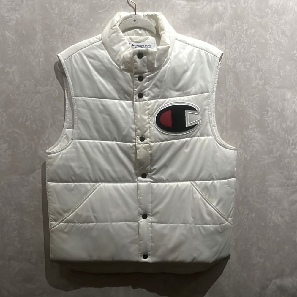 Mens Supreme Champion collaboration puffer vest - Adult Medium